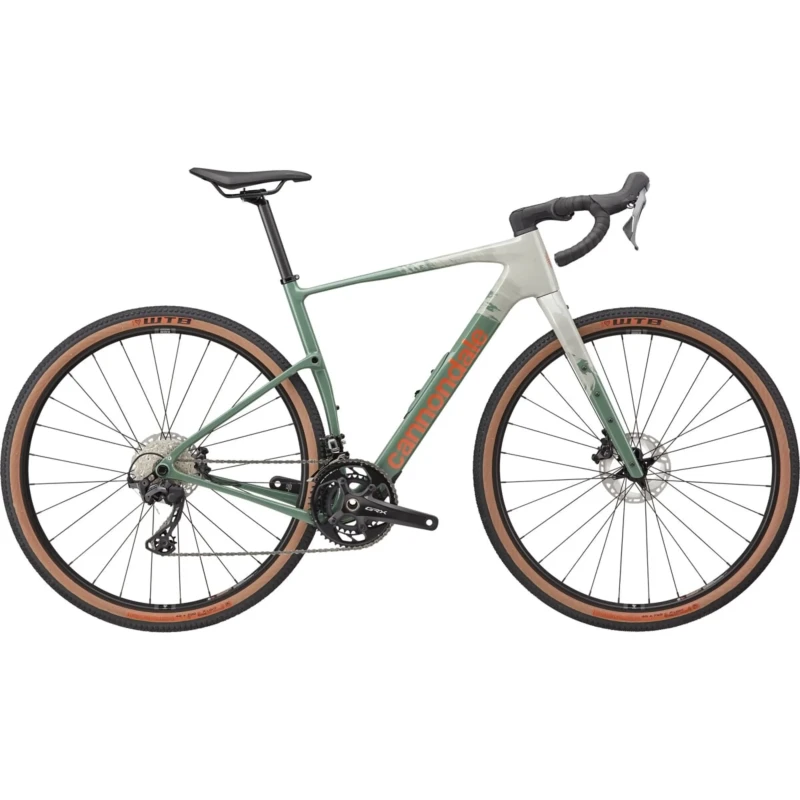 Rower gravel Cannondale Topstone Carbon 2 GRX 2x Zielony - widok z boku