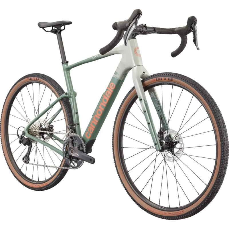 Rower gravel Cannondale Topstone Carbon 2 GRX 2x Zielony - widok z przodu