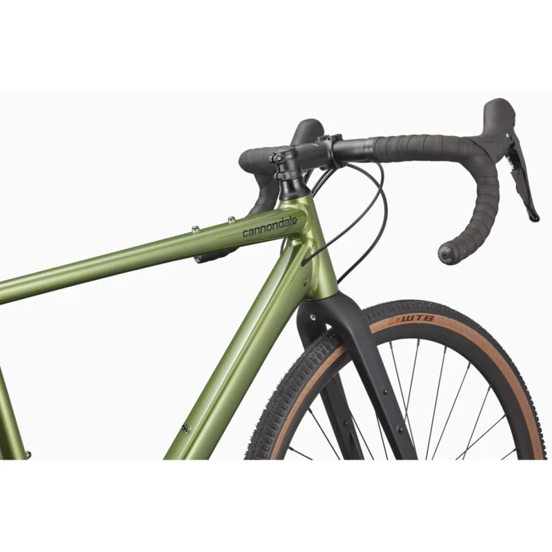 Rower gravel Cannondale Topstone 2 2x Zielony - widok ramy i kierownicy