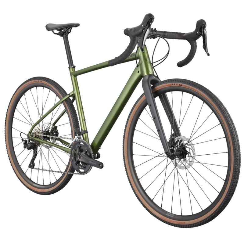 Rower gravel Cannondale Topstone 2 2x Zielony - widok z przodu