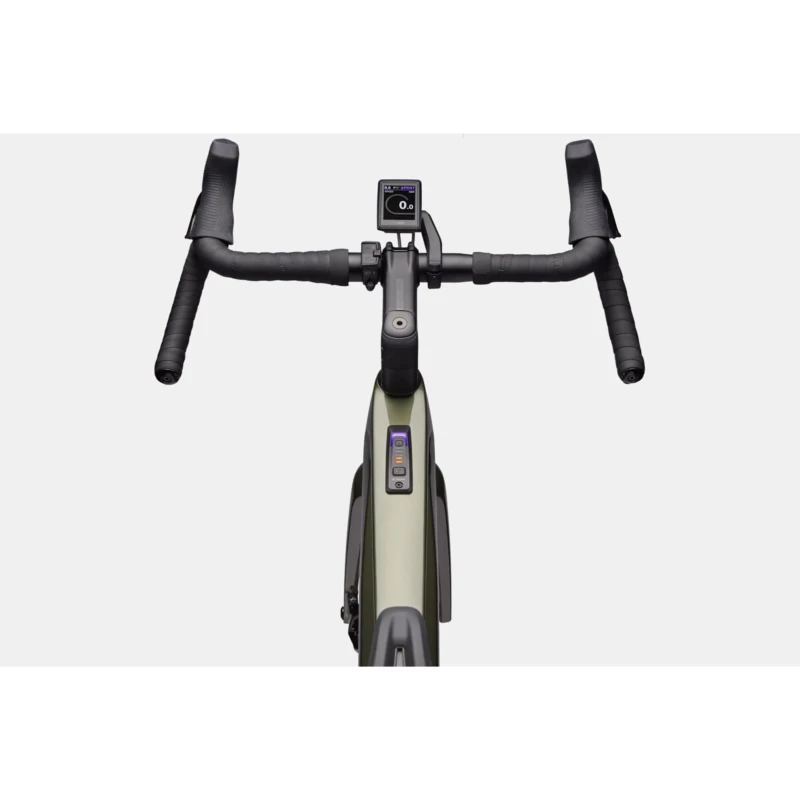 Rower elektryczny Cannondale Synapse Neo Allroad 2 Oliwkowy - widok ramy i kierownicy