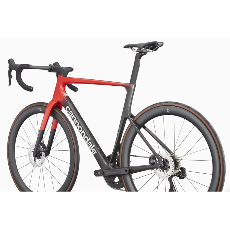 Rower szosowy Cannondale SuperSix EVO Hi-MOD 2 Czerwony - widok z tyłu