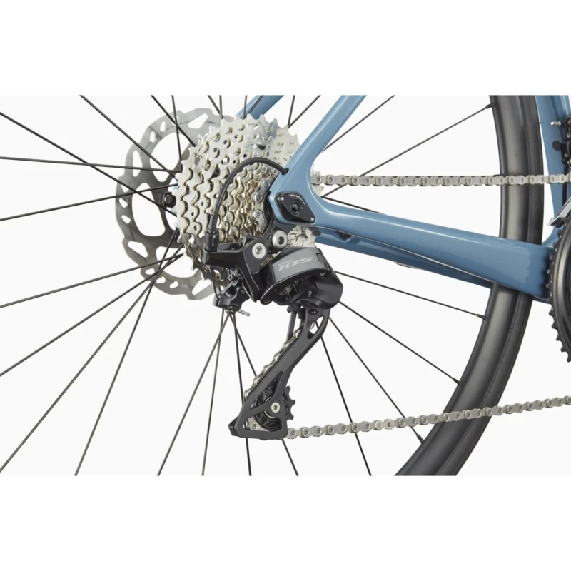 Rower szosowy Cannondale SuperSix EVO 4 Niebieski - widok piasty i łańcucha