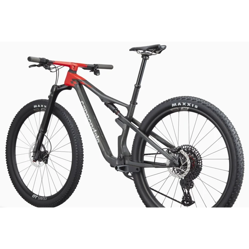 Rower MTB Cannondale Scalpel Carbon 1 Grafitowo Czerwony - widok z tyłu