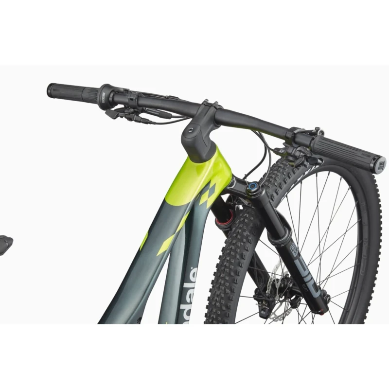 Rower MTB Cannondale Scalpel Carbon 3 Granatowo Zielony - widok kierownicy