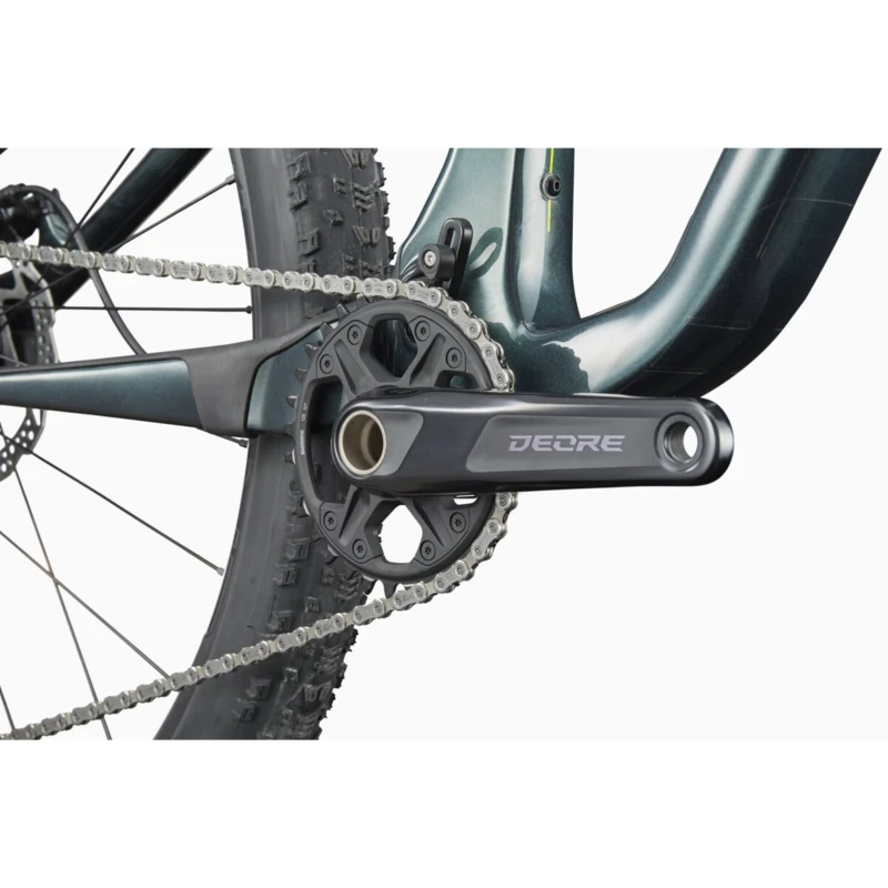 Rower MTB Cannondale Scalpel Carbon 3 Granatowo Zielony - widok korby