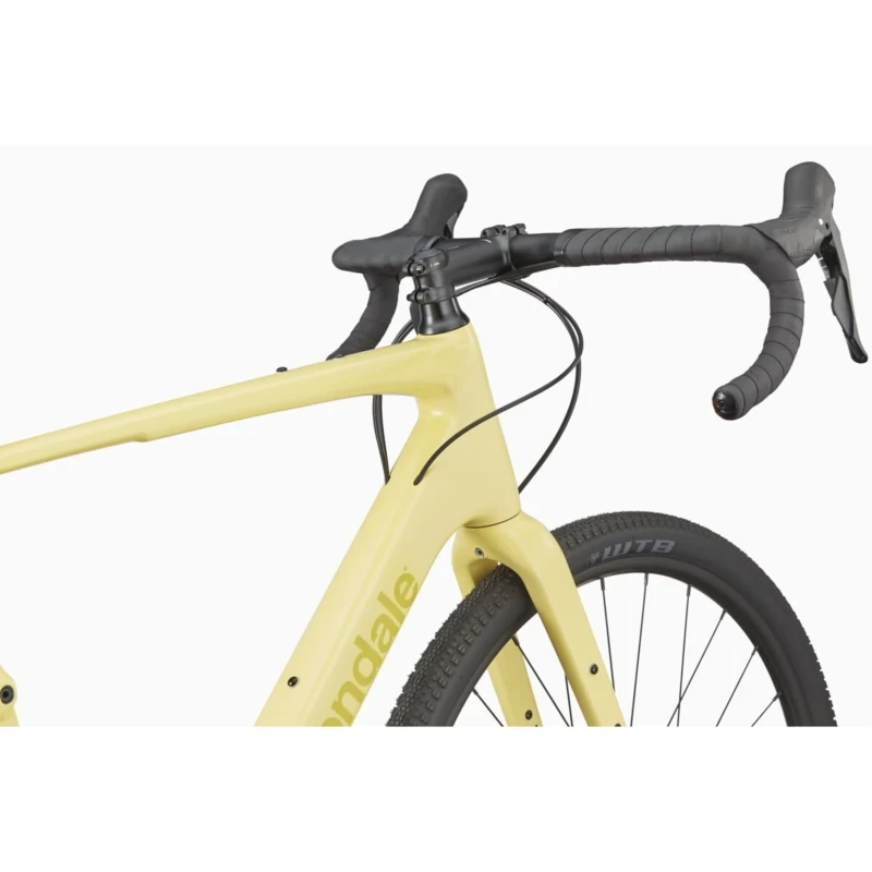 Rower gravel Cannondale Topstone Carbon 3 Żółty - widok kierownicy