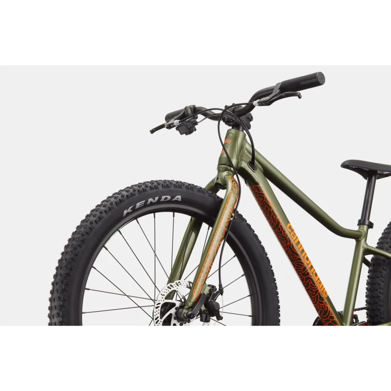 Rower MTB Cannondale Kids Trail Plus 24"; Oliwkowy - widok roweru z przodu