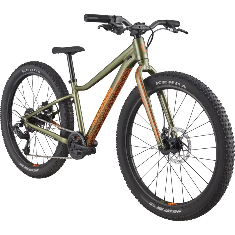 Rower MTB Cannondale Kids Trail Plus 24"; Oliwkowy - widok z przodu