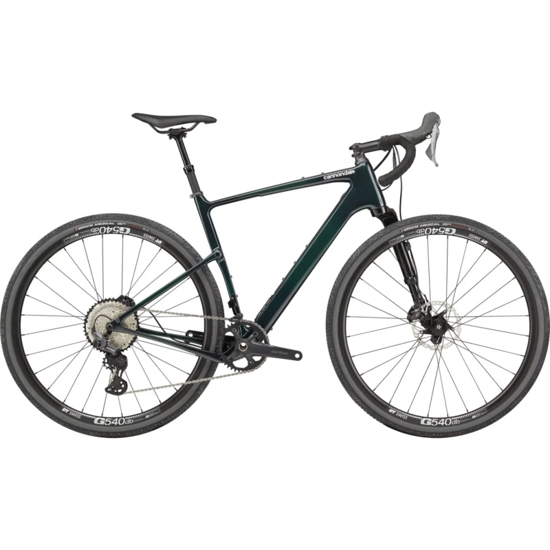 Rower gravel Cannondale Topstone Carbon 2 Lefty Zielony - widok z boku