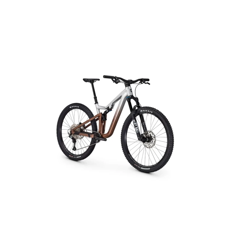 Rower MTB Focus Thron 6.9 Srebrno Brązowy - widok z przodu