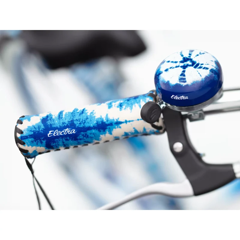 Rower elektryczny Electra Shibori Cruiser Go! Niebieski - gripy i dzwonek