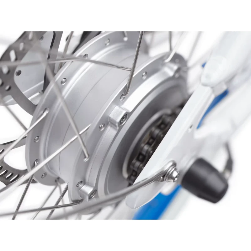 Rower elektryczny Electra Shibori Cruiser Go! Niebieski - widok piasty