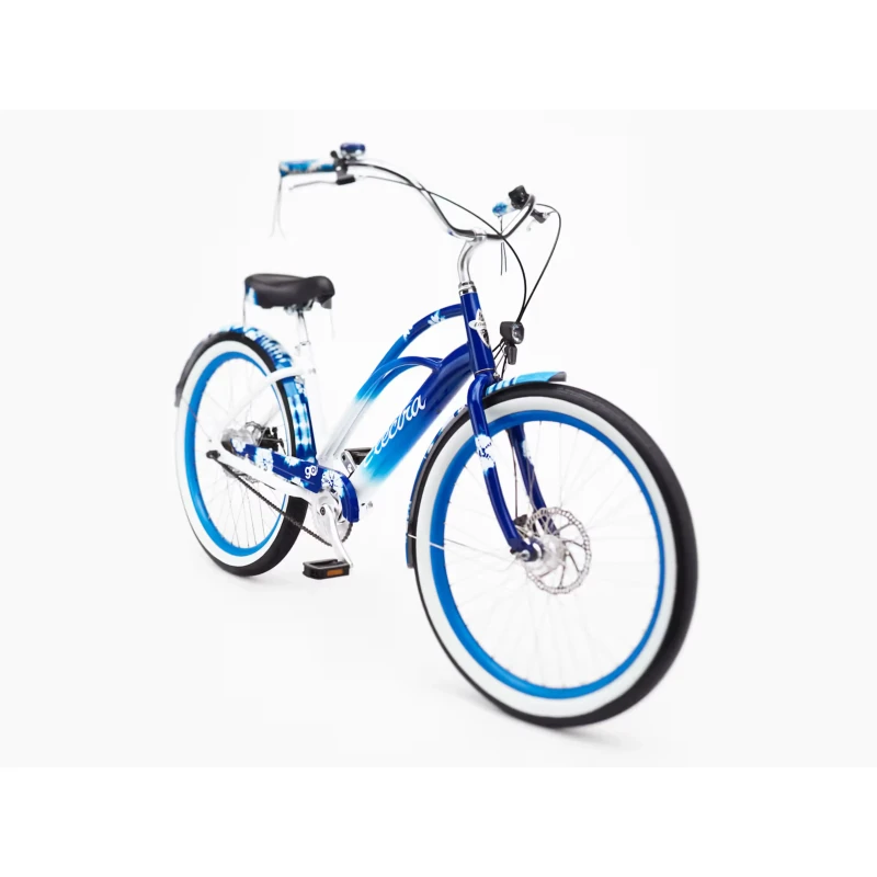 Rower elektryczny Electra Shibori Cruiser Go! Niebieski - widok z przodu