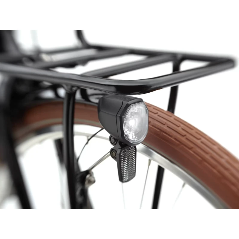 Rower elektryczny Electra Loft Go! 5i EQ Step-Thru 500Wh Czarny - lampka przednia