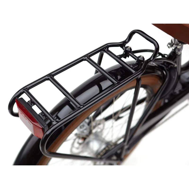 Rower elektryczny Electra Townie Go! 5i EQ Czarny Damski - bagażnik i światło tylne