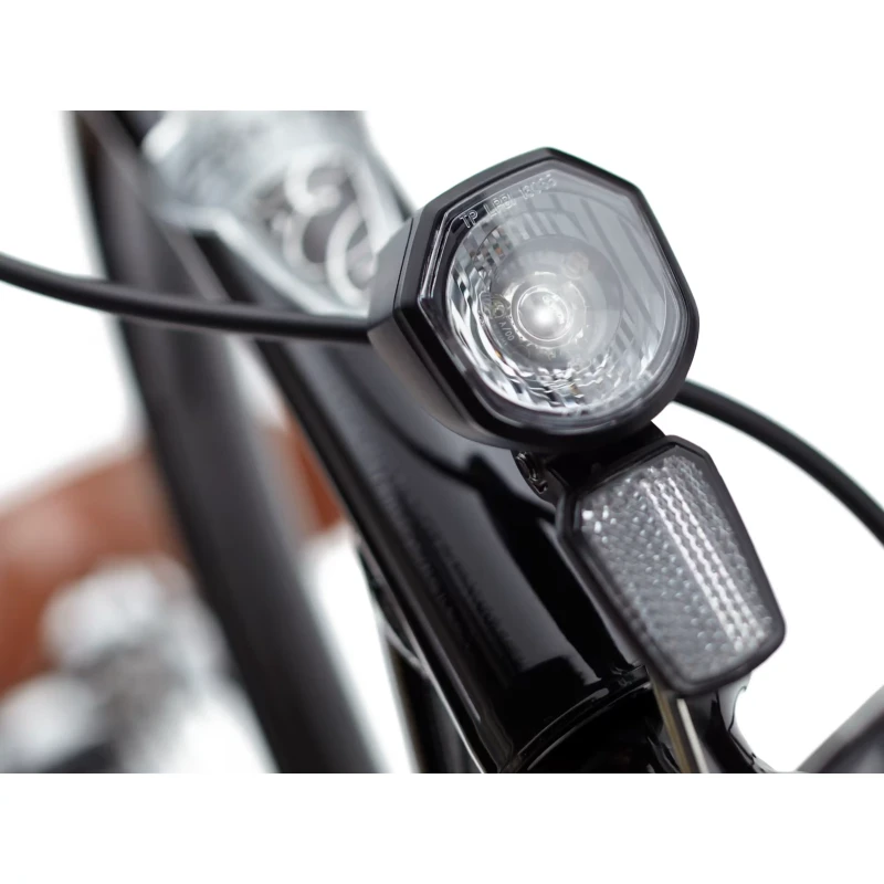 Rower elektryczny Electra Townie Go! 5i EQ Czarny Damski - lampka przednia