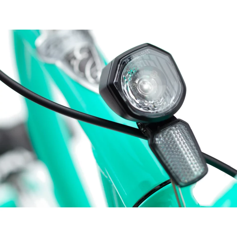 Rower elektryczny Electra Townie Go! 5i EQ Turkusowy - lampka przednia