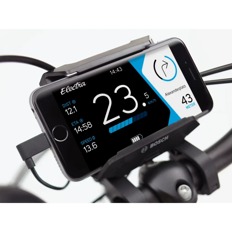 Rower elektryczny Electra Townie Path Go! 10D EQ Biały - uchwyt na kierownicę