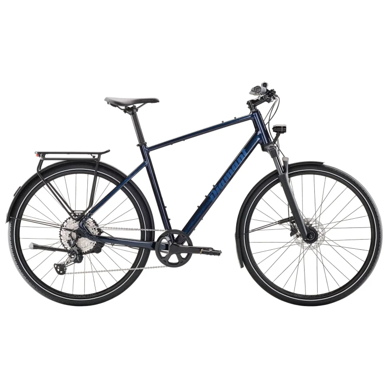 Rower trekkingowy Diamant Mahon Trip Pro z wysoką ramą Niebieski - widok z boku