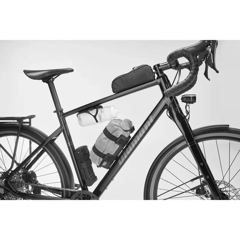 Rower gravelowy Diamant Nhoma Bordowy - widok z akcesoriami