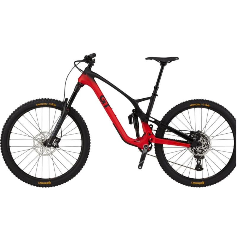 Rower MTB GT Force Carbon Elite Czerwony - widok z boku