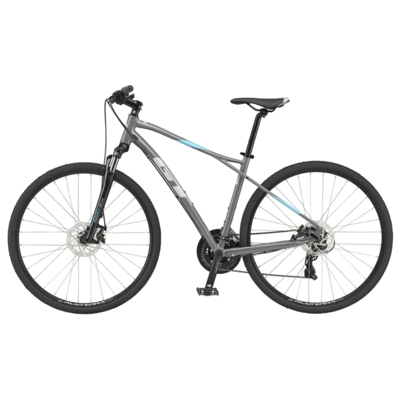 Rower crossowy GT Transeo Comp Szary - widok z boku