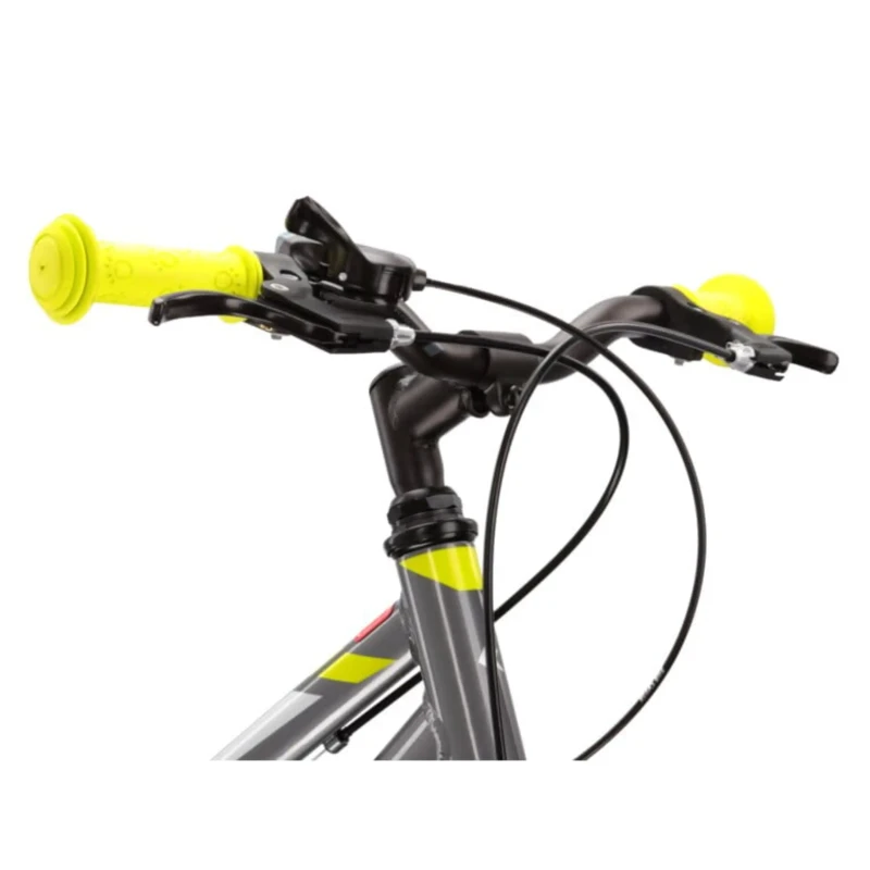 Rower dziecięcy Kross Hexagon Mini 1.0 20 szaro żółty - widok kierownicy