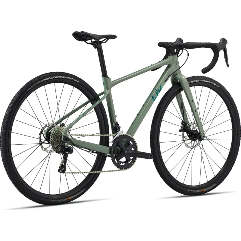 Rower gravel Liv Devote 2 Shale Green - widok z tyłu