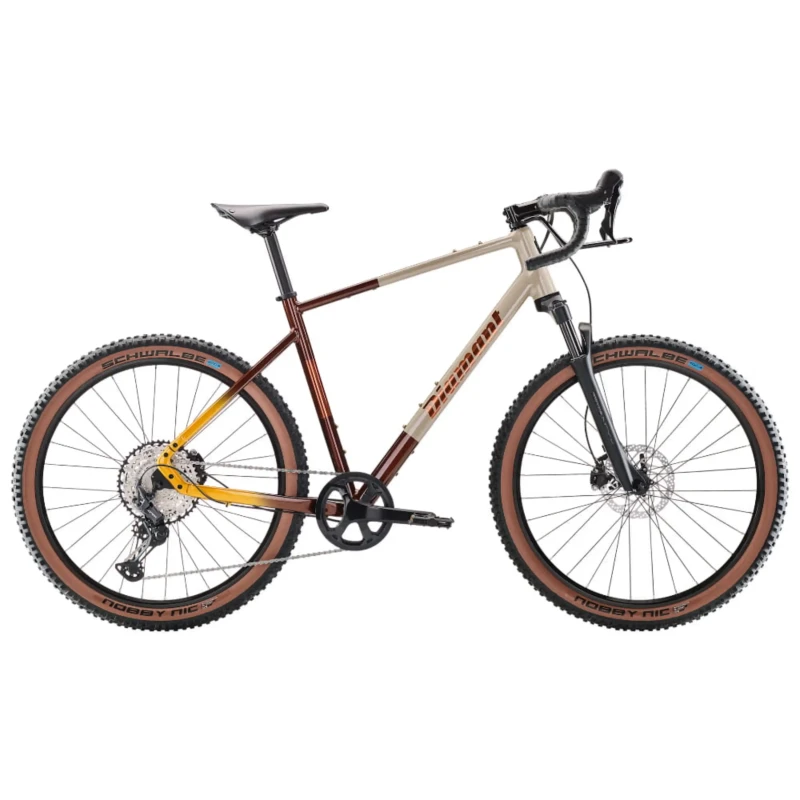 Rower gravel Diamant 140 Brązowy - widok z boku