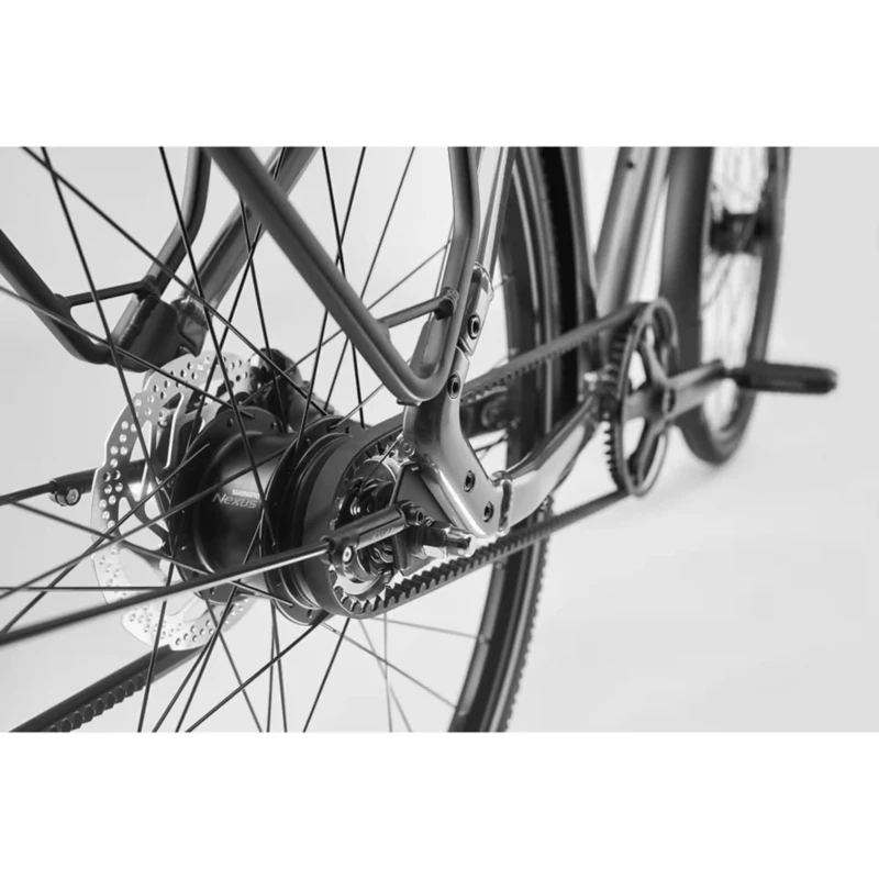 Rower trekkingowy Diamant Mahon Style plus ze średnią ramą Bordowy - widok korby