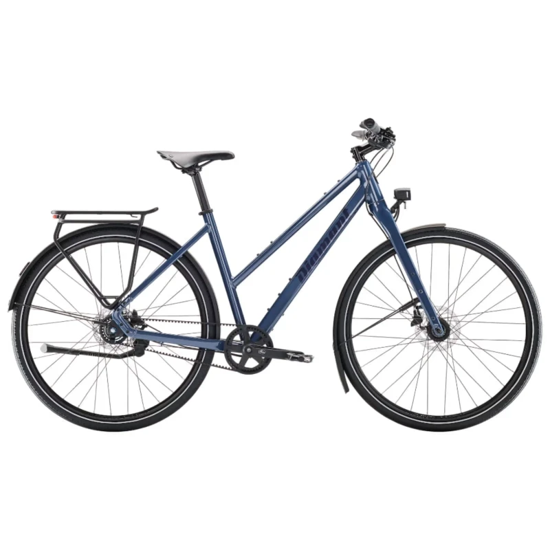 Rower trekkingowy Diamant Mahon Style Pro ze średnią ramą Niebieski - widok z boku