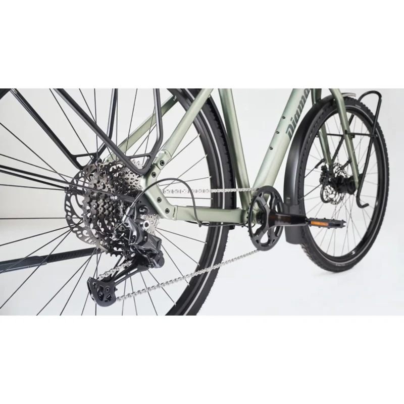 Rower trekkingowy Diamant Mahon World Zielony - widok korby