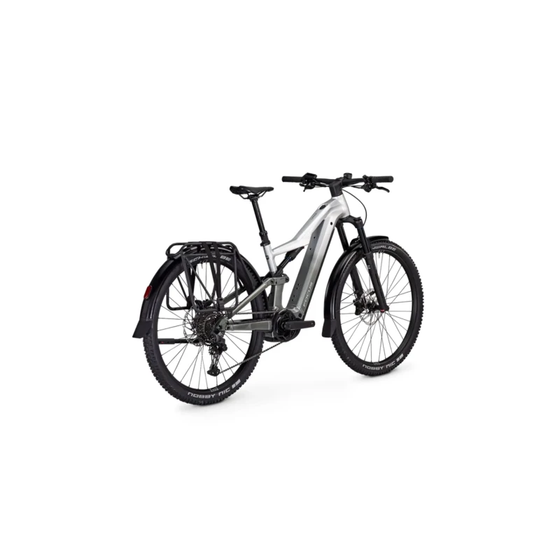 Rower elektryczny Focus Thron2 6.7 EQP 800Wh Srebrny - widok z tyłu